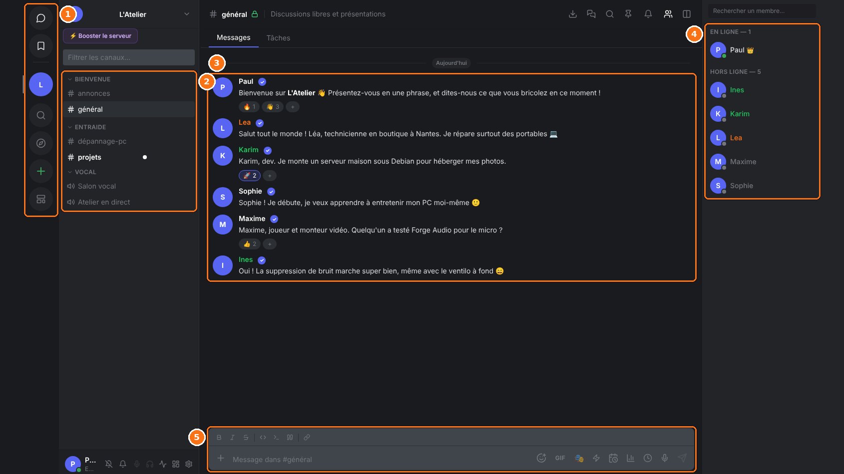 ForgeChat : capture de l'application