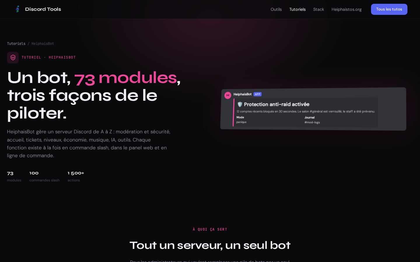 HeiphaisBot sur ordinateur